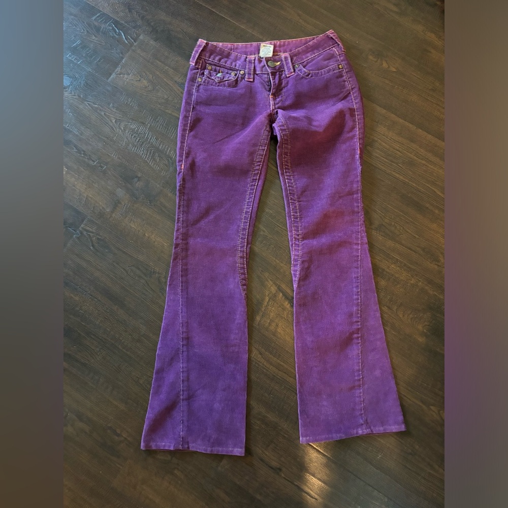 True religion purple corduroy pants size 26!